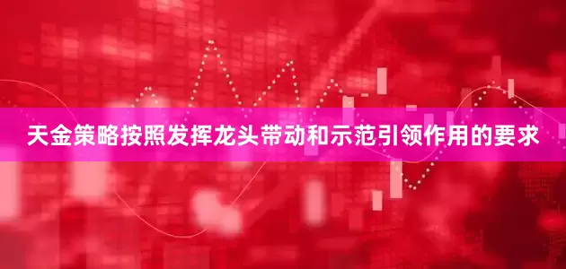 天金策略按照发挥龙头带动和示范引领作用的要求