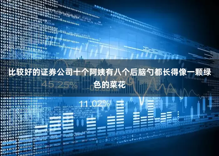 比较好的证券公司十个阿姨有八个后脑勺都长得像一颗绿色的菜花