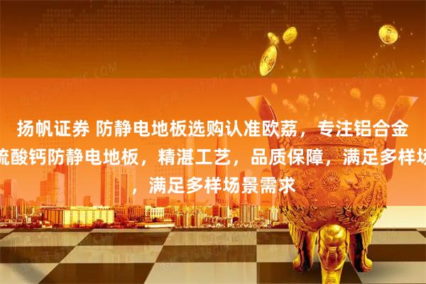 扬帆证券 防静电地板选购认准欧荔，专注铝合金/网络/硫酸钙防静电地板，精湛工艺，品质保障，满足多样场景需求