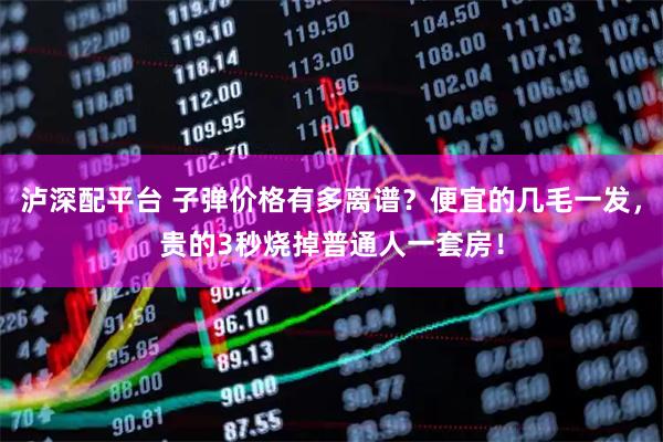 泸深配平台 子弹价格有多离谱？便宜的几毛一发，贵的3秒烧掉普通人一套房！
